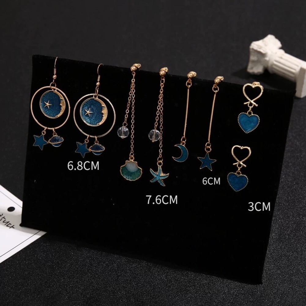 4 pairs / selected drop earring set